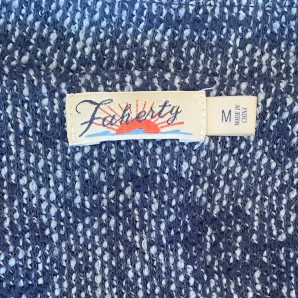Faherty Women's Inlet Knit Blazer Navy Blue Melange M Soft Jacket Coastal - Picture 2 of 9